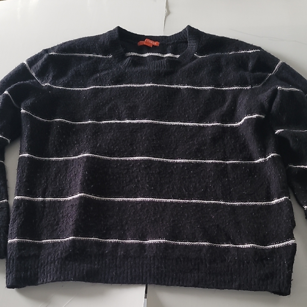 Joe FRESH Black and White Striped Sweater Size L